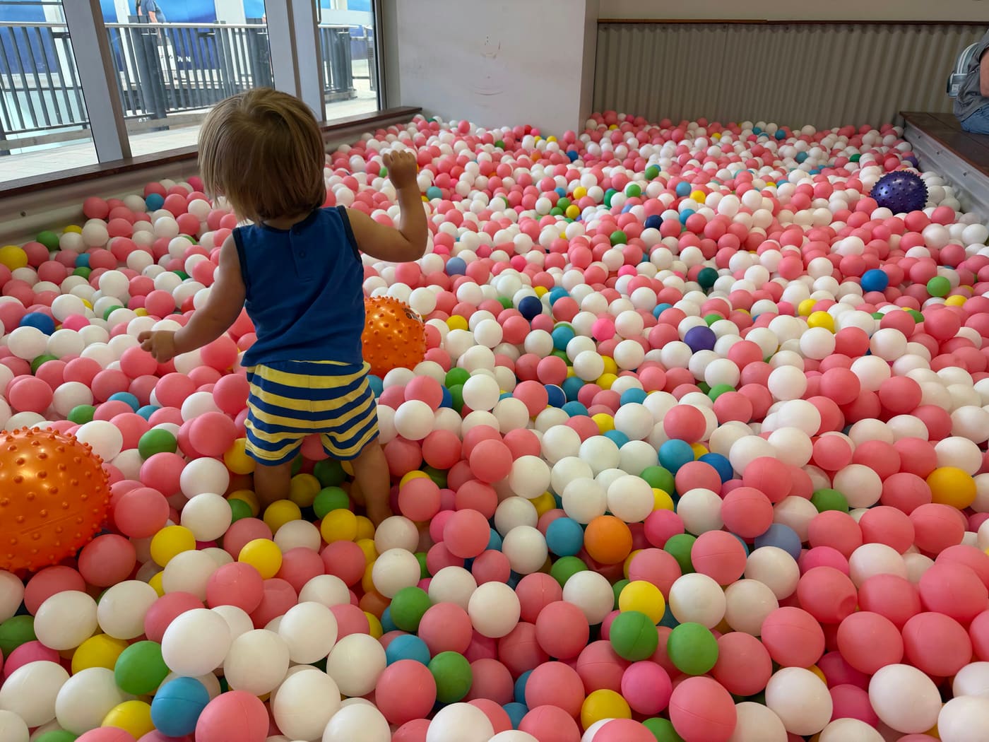 Giant colorful ball pit